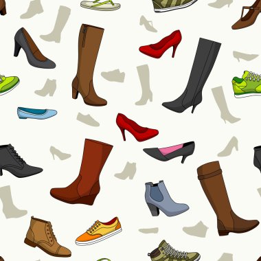 Kadın ayakkabı ile Seamless Modeli