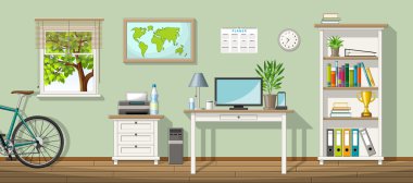 Klasik homeoffice çizimi
