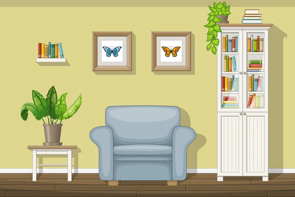 Ilustração de uma sala de estar clássica —  Vetores de Stock