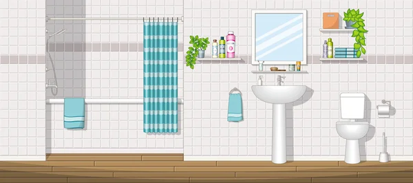 Ilustrasi dari kamar mandi - Stok Vektor