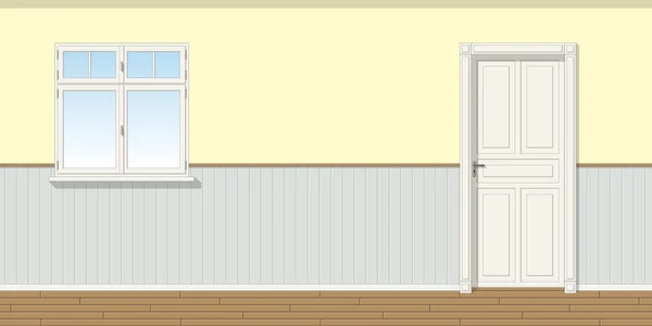 ドアや窓、シームレスの部屋の図 — ストックベクタ