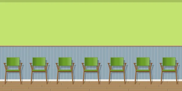 Illustration eines Wartezimmers mit Stühlen — Stockvektor