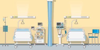 Illustration an intensive care unit clipart