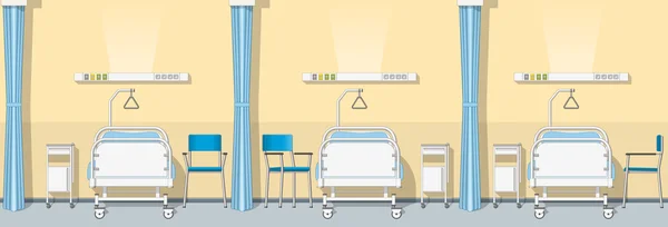 Ilustração de um quarto doente, sem emenda — Vetor de Stock