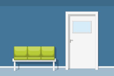 Sandalye ile bir bekleme odası çizimi