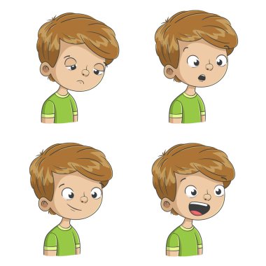 Çocuk Dört Duygu Gösteriyor
