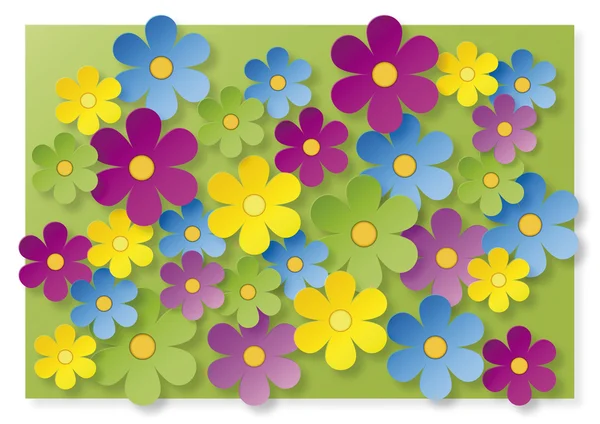 Achtergrond gemaakt van kleurrijke bloemen — Stockvector