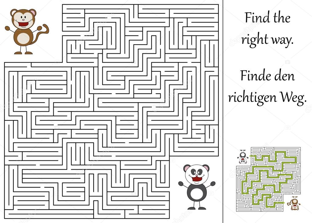 Find the right way through the maze