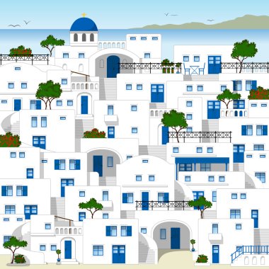 Yunanistan'ın beyaz evler