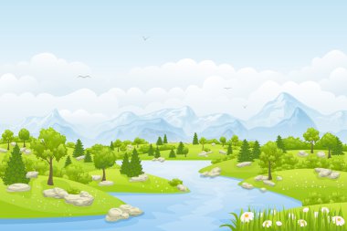 Güzel yaz manzarası