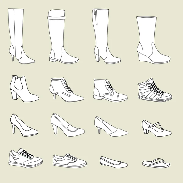 Zapatos para mujer — Archivo Imágenes Vectoriales