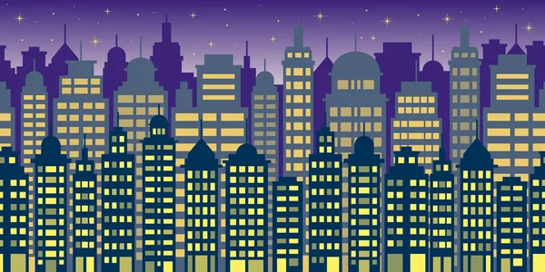 城市夜间景观 — 图库矢量图片
