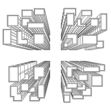 Gökdelenler kuş bakışı ile büyük şehir