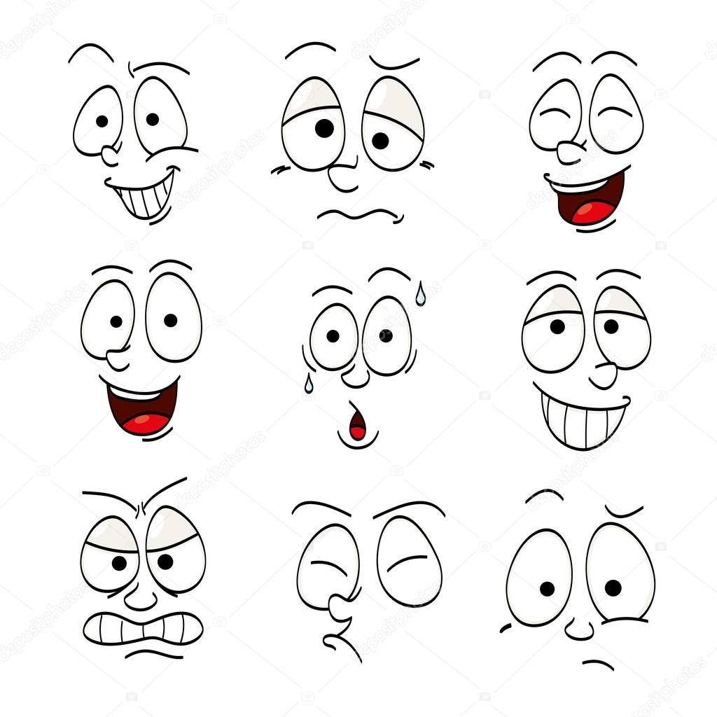 Illustrations Of Funny Faces Stock Vector Image By C G Wolf