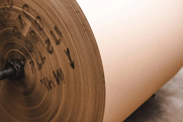 Grande Pile Rouleaux Papier Impression Dans Entrepôt Concept Production Papier — Photo