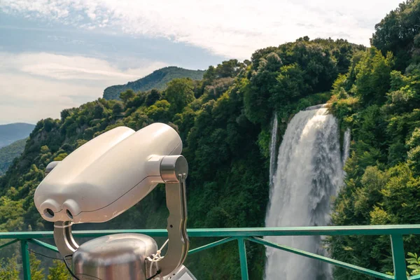 Cascada Más Popular Italia Cascata Delle Marmore Umbría Pequeño Gran —  Fotos de Stock