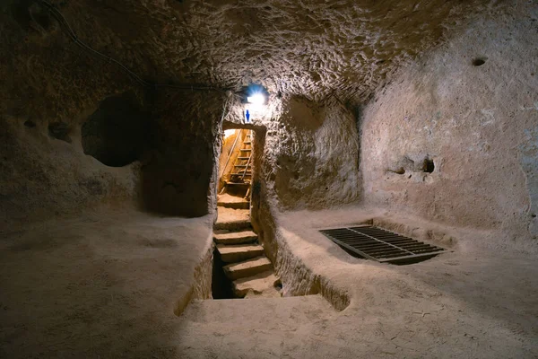 Saratli Turkey August 2020 Interior Ancient Underground City Territory Cappadocia — Stock Photo, Image