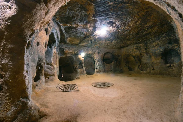 Saratli Turkey August 2020 Interior Ancient Underground City Territory Cappadocia — Stock Photo, Image