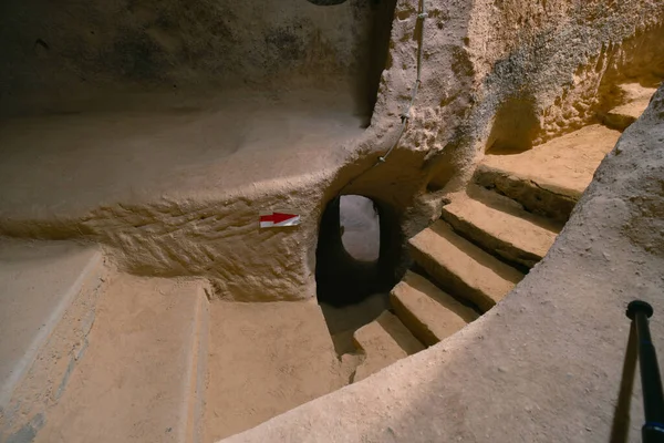 Saratli Turkey August 2020 Interior Ancient Underground City Territory Cappadocia — Stock Photo, Image