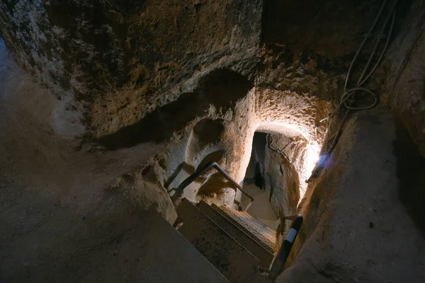 Saratli Turkey August 2020 Interior Ancient Underground City Territory Cappadocia — Stock Photo, Image