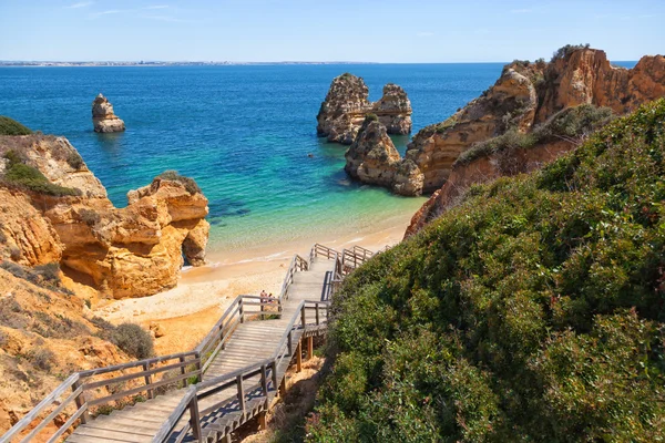 Beach Praia yapmak Camilo, Algarve, Portekiz