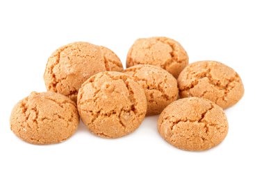 Beyaz amaretti çerezleri. Geleneksel İtalyan bisküvi. 