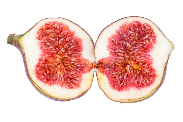 Figs Fructe Două jumătăți — Fotografie, imagine de stoc