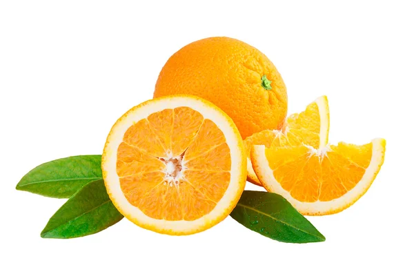 Оранжевые фрукты на белом фоне — стоковое фото