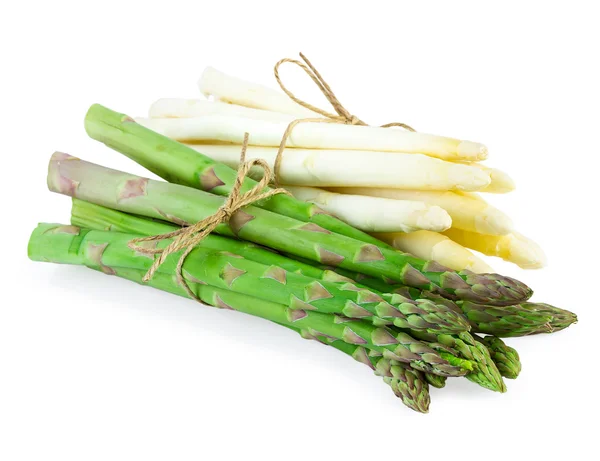 Green and White Asparagus bundle — Stock Photo, Image