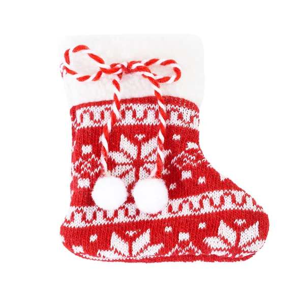 Santa Claus Sock isolated on white — Stock Photo, Image