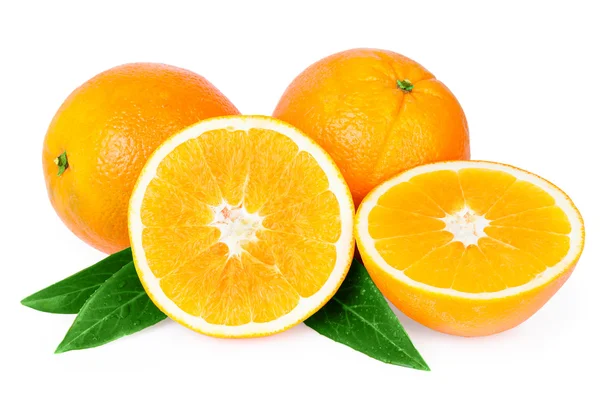 Oranges fruits isolated on white — Stock Photo, Image