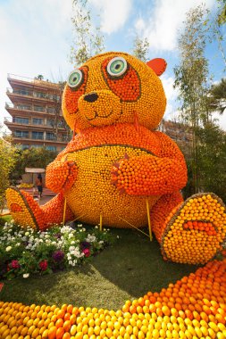 Menton, Fransa - 20 Şubat: ayı Panda 2015 