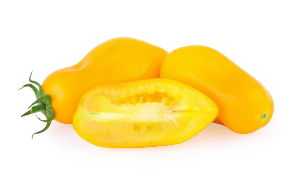 Žlutá rajčata, samostatný — Stock fotografie