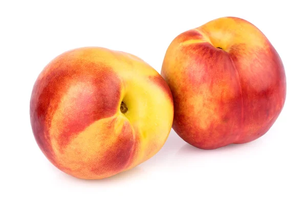 Peach Nectarine Isolated on White — Stock Photo, Image