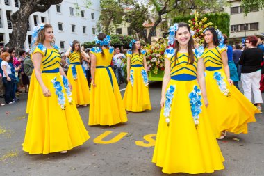 Madeira Adası üzerinde çiçek Festivali
