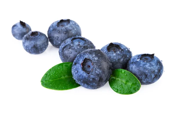 Fresh Blueberries over White — Stock Photo, Image