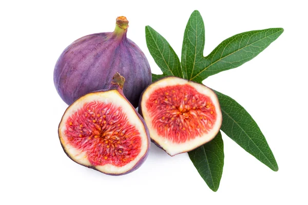 Fig. Frutas com duas metades — Fotografia de Stock