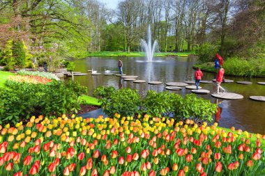 Bahar Park gölde ile doğal
