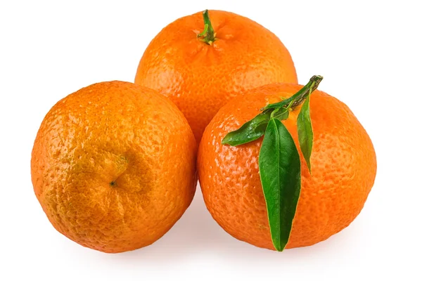 Mandarin Fruits Isolated on White — Stock Photo, Image