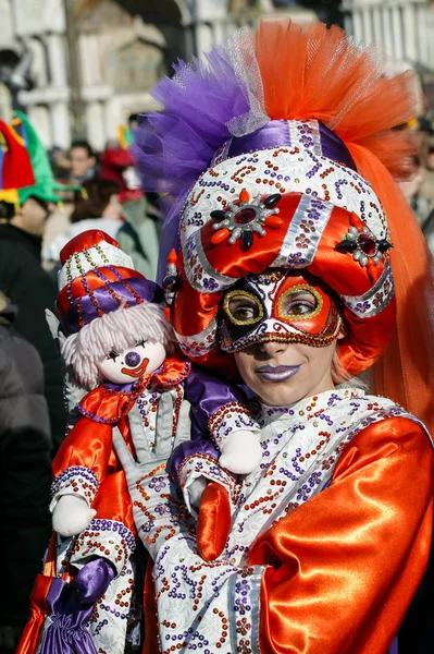 Venedik Karnavalı, karnaval di Venezia, İtalya — Stok fotoğraf