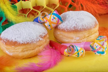 Berliner Donuts halka veya Krapfen Festival dekorasyon