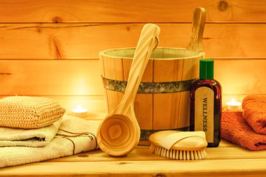 Sauna aksesuarları ile sauna hala hayat sakin ol