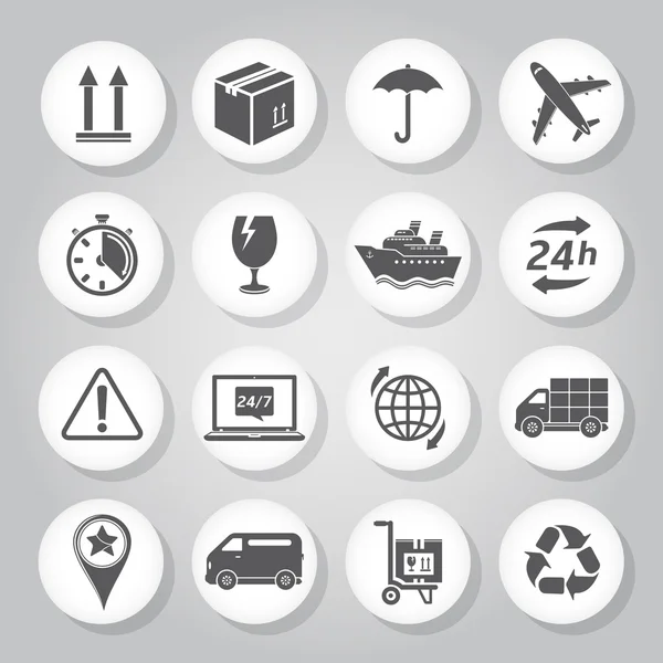 Logistiek icons set — Stockvector