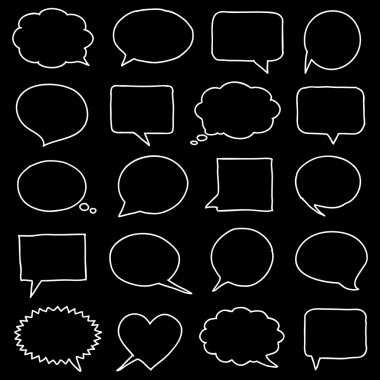 El çizimi konuşma baloncukları