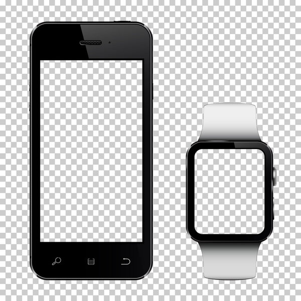 Смартфон и часы с прозрачным экраном
