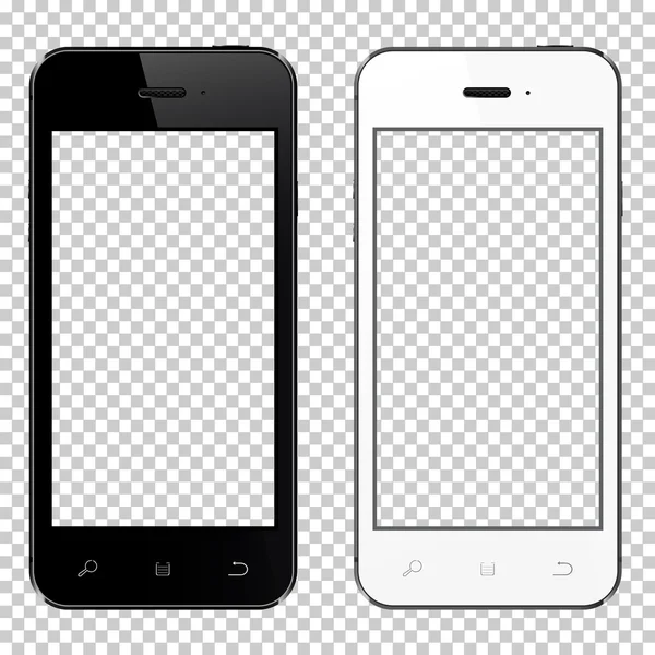 Smartphones with transparent screen — Stock Vector