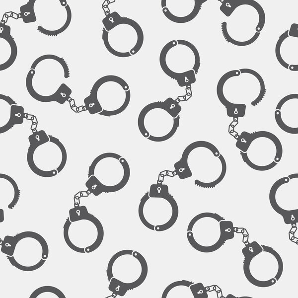 Бесшовный рисунок с наручниками

