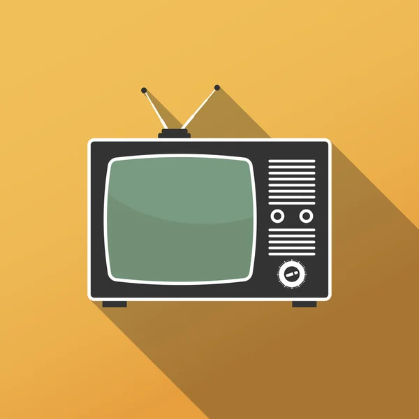 Retro televisie pictogram — Stockvector