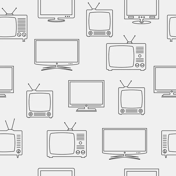 Padrão de televisões sem costura vetorial —  Vetores de Stock