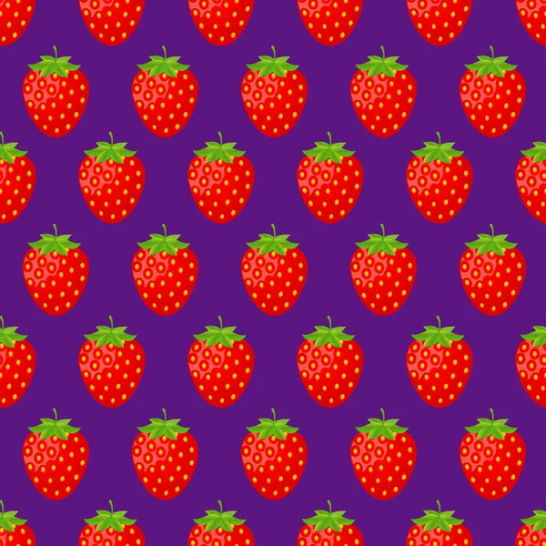 Jordbær sømløse mønster – Stock-vektor